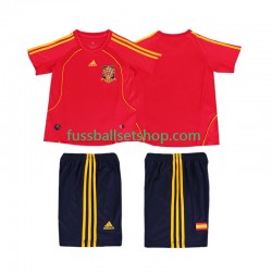 Günstige Fußball Trikotsatz Spanien Retro Kinder Heimtrikot 2008 Kurzarm