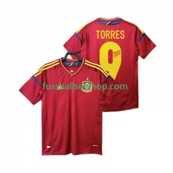 Günstige Fußball Trikotsatz Spanien TORRES 9 2012 Retro Herren Heimtrikot Kurzarm