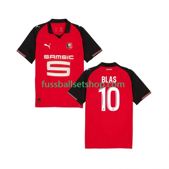 Günstige Fußball Trikotsatz Stade Rennes Ludovic Blas 10 Herren Heimtrikot 2025-2026 Kurzarm
