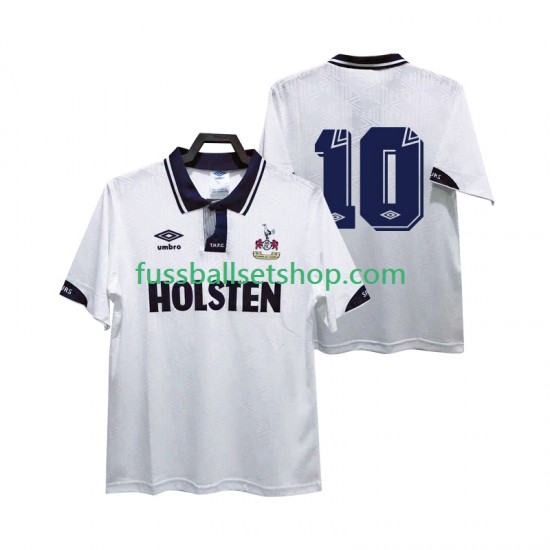 Günstige Fußball Trikotsatz Tottenham Hotspur 10 1991 1993 Retro Herren Heimtrikot Kurzarm