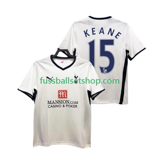 Günstige Fußball Trikotsatz Tottenham Hotspur Keane 15 2009 Retro Herren Heimtrikot 2008 Kurzarm