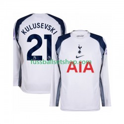Günstige Fußball Trikotsatz Tottenham Hotspur Kulusevski 21 Herren Heimtrikot 2025-2026 Langarm