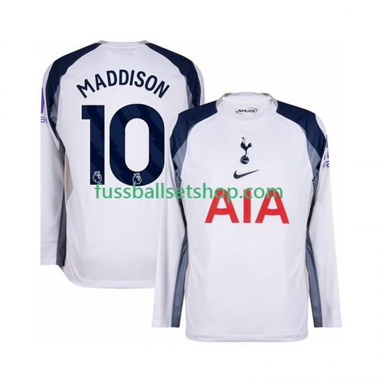 Günstige Fußball Trikotsatz Tottenham Hotspur Maddison 10 Herren Heimtrikot 2025-2026 Langarm
