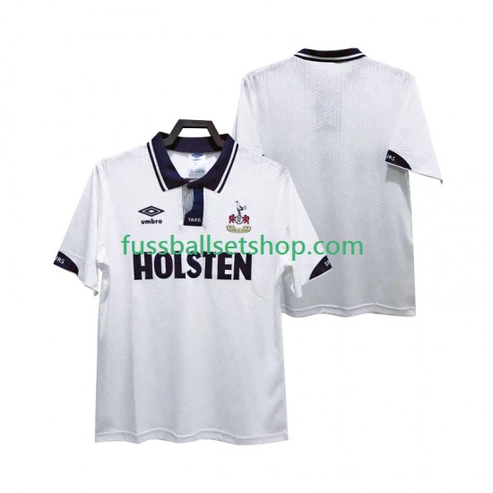 Günstige Fußball Trikotsatz Tottenham Hotspur 1991 1993 Retro Herren Heimtrikot Kurzarm