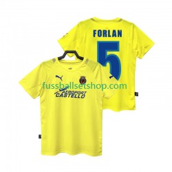 Günstige Fußball Trikotsatz Villarreal CF FORLAN 5 2005 Retro Herren Heimtrikot 2006 Kurzarm