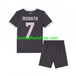 Günstige Fußball Trikotsatz AC Mailand Morata 7 Kinder Ausweichtrikot 2024-2025 Kurzarm
