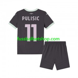 Günstige Fußball Trikotsatz AC Mailand Pulisic 11 Kinder Ausweichtrikot 2024-2025 Kurzarm