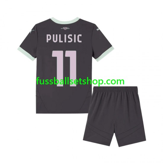 Günstige Fußball Trikotsatz AC Mailand Pulisic 11 Kinder Ausweichtrikot 2024-2025 Kurzarm