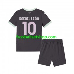Günstige Fußball Trikotsatz AC Mailand Rafael Leao 10 Kinder Ausweichtrikot 2024-2025 Kurzarm
