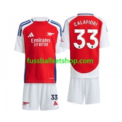Günstige Fußball Trikotsatz Arsenal Calafiori 33 Kinder Heimtrikot 2024-2025 Kurzarm