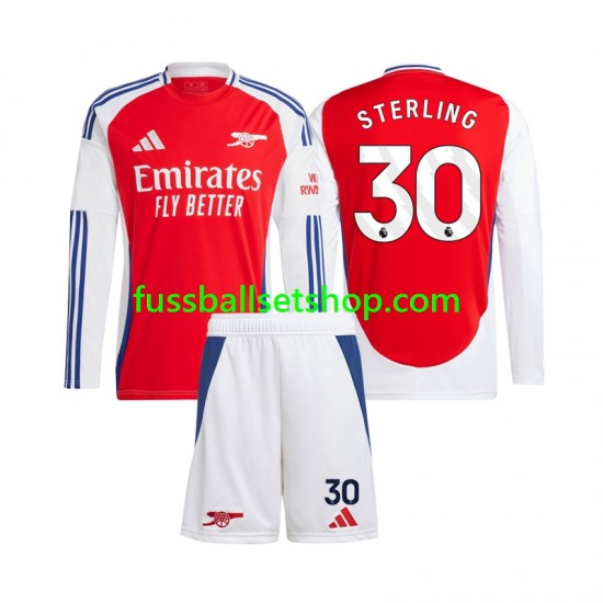 Günstige Fußball Trikotsatz Arsenal Raheem Sterling 30 Kinder Heimtrikot 2024-2025 Langarm