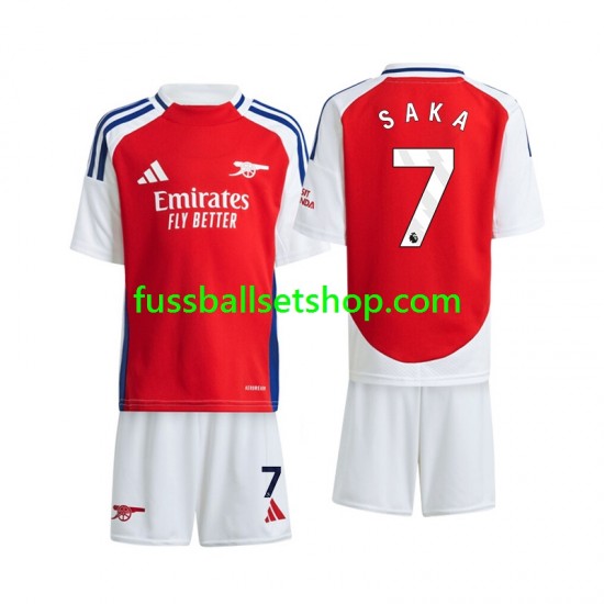 Günstige Fußball Trikotsatz Arsenal Saka 7 Kinder Heimtrikot 2024-2025 Kurzarm