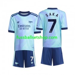 Günstige Fußball Trikotsatz Arsenal Saka 7 Kinder Ausweichtrikot 2024-2025 Kurzarm