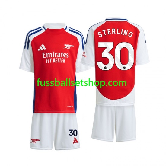 Günstige Fußball Trikotsatz Arsenal Sterling 30 Kinder Heimtrikot 2024-2025 Kurzarm