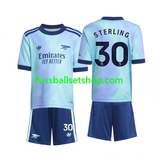 Günstige Fußball Trikotsatz Arsenal Sterling 30 Kinder Ausweichtrikot 2024-2025 Kurzarm