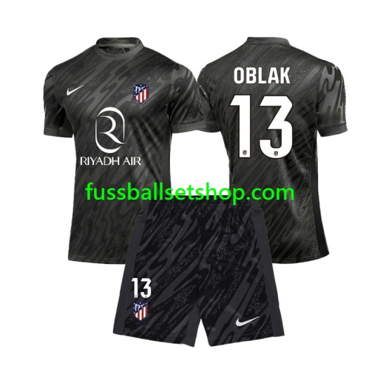 Günstige Fußball Trikotsatz Atlético Madrid Jan Oblak 13 Torwart Kinder Heimtrikot 2024-2025 Kurzarm