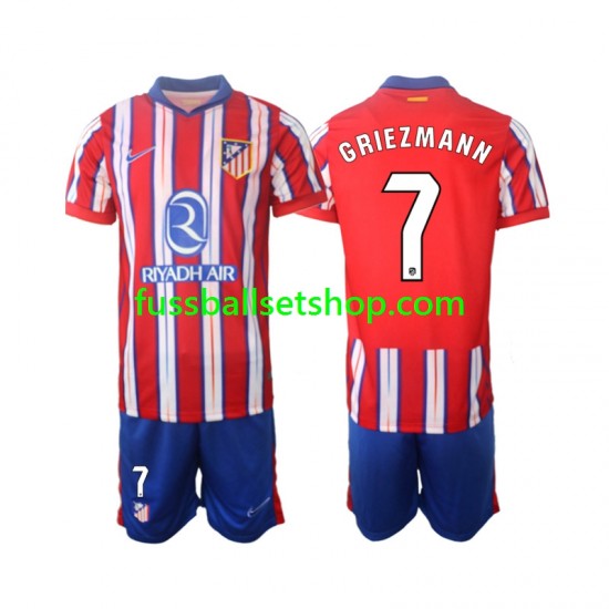 Günstige Fußball Trikotsatz Atlético Madrid Griezmann 7 Kinder Heimtrikot 2024-2025 Kurzarm