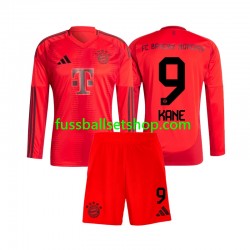 Günstige Fußball Trikotsatz FC Bayern München Harry Kane 9 Kinder Heimtrikot 2024-2025 Langarm