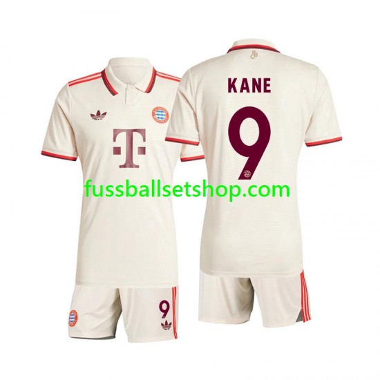 Günstige Fußball Trikotsatz FC Bayern München Kane 9 Kinder Ausweichtrikot 2024-2025 Kurzarm