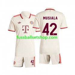 Günstige Fußball Trikotsatz FC Bayern München Musiala 42 Kinder Ausweichtrikot 2024-2025 Kurzarm