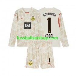 Günstige Fußball Trikotsatz Borussia Dortmund Gregor Kobel 1 Torwart Kinder Heimtrikot 2024-2025 Langarm