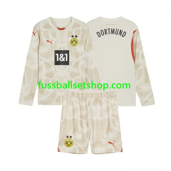 Günstige Fußball Trikotsatz Borussia Dortmund Torwart Kinder Heimtrikot 2024-2025 Langarm
