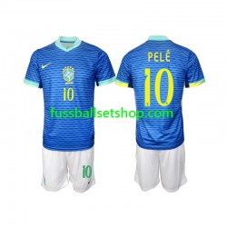Günstige Fußball Trikotsatz Brasilien PELE 10 Kinder Auswärtstrikot 2024 Kurzarm