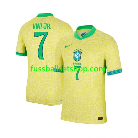 Günstige Fußball Trikotsatz Brasilien VINI JR 7 Herren Heimtrikot 2024 Kurzarm