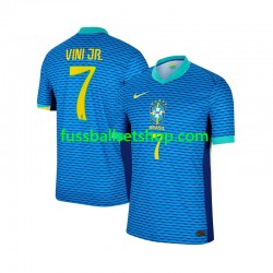 Günstige Fußball Trikotsatz Brasilien Vinicius Junior 7 Herren Auswärtstrikot 2024 Kurzarm