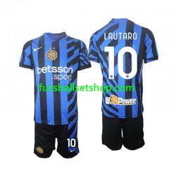 Günstige Fußball Trikotsatz Inter Mailand Lautaro 10 Kinder Heimtrikot 2024-2025 Kurzarm