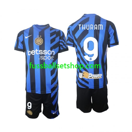 Günstige Fußball Trikotsatz Inter Mailand Marcus Thuram 9 Kinder Heimtrikot 2024-2025 Kurzarm