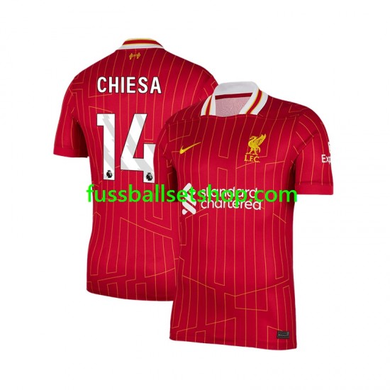 Günstige Fußball Trikotsatz Liverpool Federico Chiesa 14 Herren Heimtrikot 2024-2025 Kurzarm