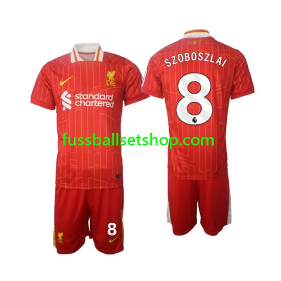 Günstige Fußball Trikotsatz Liverpool Szoboszlai 8 Kinder Heimtrikot 2024-2025 Kurzarm
