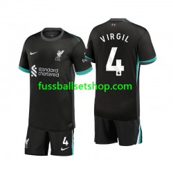 Günstige Fußball Trikotsatz Liverpool Virgil 4 Kinder Auswärtstrikot 2024-2025 Kurzarm