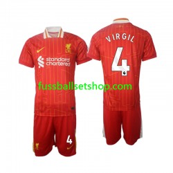 Günstige Fußball Trikotsatz Liverpool Virgil 4 Kinder Heimtrikot 2024-2025 Kurzarm