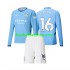 Günstige Fußball Trikotsatz Manchester City Rodri 16 Kinder Heimtrikot 2024-2025 Langarm