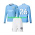 Günstige Fußball Trikotsatz Manchester City Savinho 26 Kinder Heimtrikot 2024-2025 Langarm