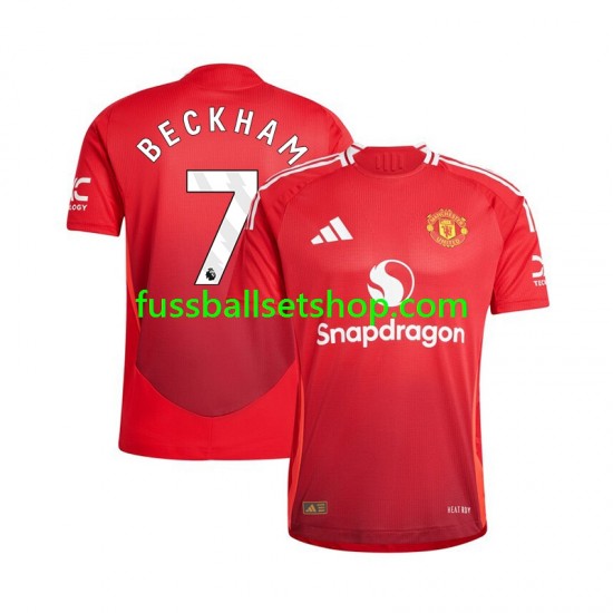 Günstige Fußball Trikotsatz Manchester United Beckham 7 Herren Heimtrikot 2024-2025 Kurzarm