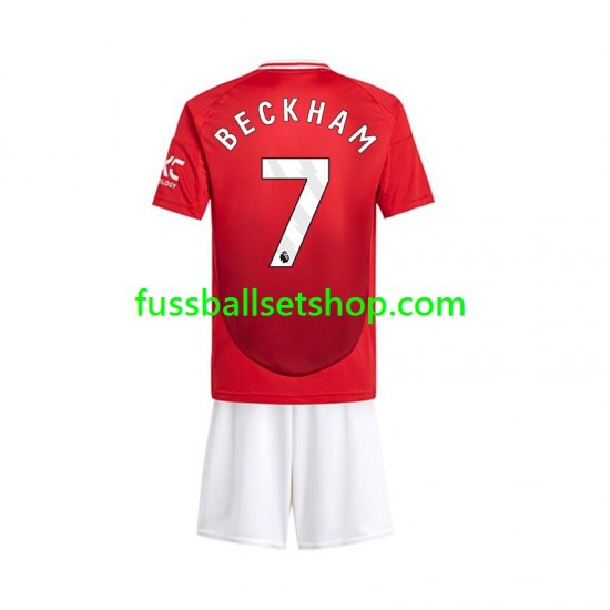 Günstige Fußball Trikotsatz Manchester United Beckham 7 Kinder Heimtrikot 2024-2025 Kurzarm