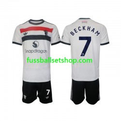 Günstige Fußball Trikotsatz Manchester United Beckham 7 Kinder Ausweichtrikot 2024-2025 Kurzarm