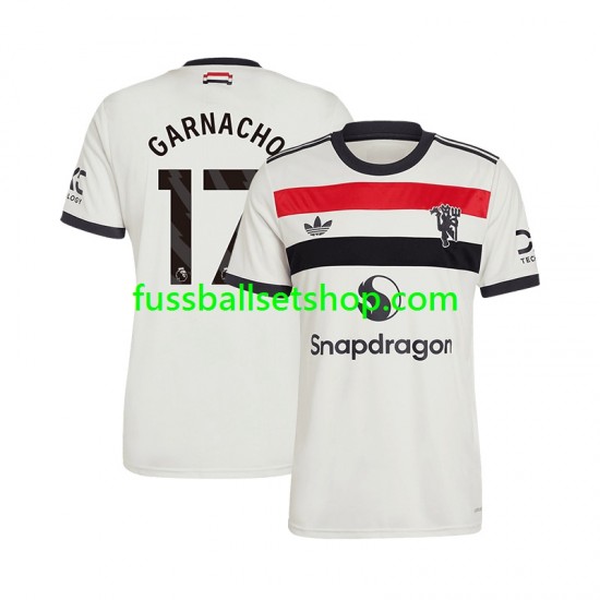 Günstige Fußball Trikotsatz Manchester United GARNACHO 17 Herren Ausweichtrikot 2024-2025 Kurzarm