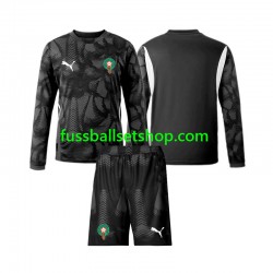 Günstige Fußball Trikotsatz Marokko Torwart Kinder Ausweichtrikot 2024 Langarm