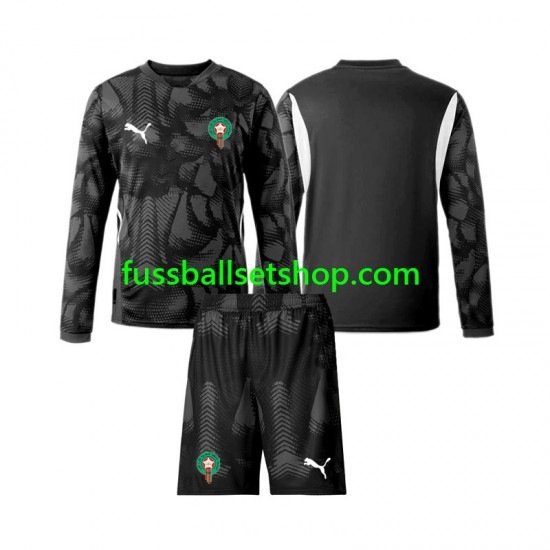 Günstige Fußball Trikotsatz Marokko Torwart Kinder Ausweichtrikot 2024 Langarm