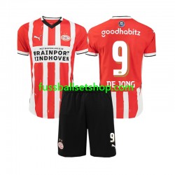 Günstige Fußball Trikotsatz PSV Eindhoven DE JONG 9 Kinder Heimtrikot 2024-2025 Kurzarm