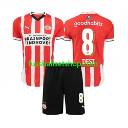 Günstige Fußball Trikotsatz PSV Eindhoven Sergino Dest 8 Kinder Heimtrikot 2024-2025 Kurzarm