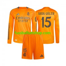 Günstige Fußball Trikotsatz Real Madrid Arda Guler 15 Kinder Auswärtstrikot 2024-2025 Langarm