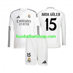 Günstige Fußball Trikotsatz Real Madrid Arda Guler 15 Kinder Heimtrikot 2024-2025 Langarm