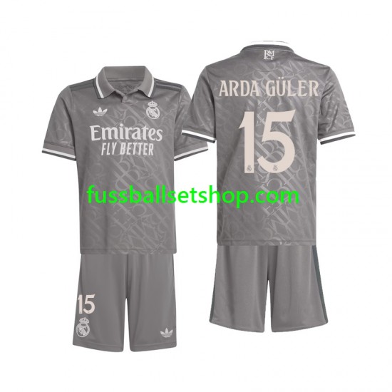 Günstige Fußball Trikotsatz Real Madrid Arda Guler 15 Kinder Ausweichtrikot 2024-2025 Kurzarm