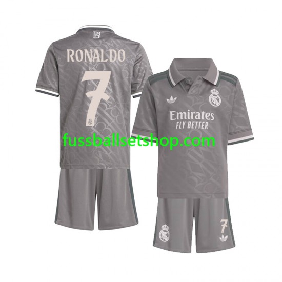 Günstige Fußball Trikotsatz Real Madrid Cristiano Ronaldo 7 Kinder Ausweichtrikot 2024-2025 Kurzarm