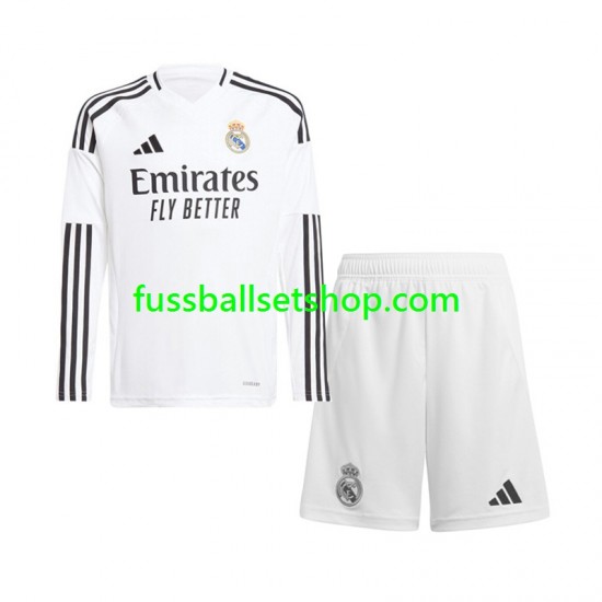 Günstige Fußball Trikotsatz Real Madrid Kinder Heimtrikot 2024-2025 Langarm